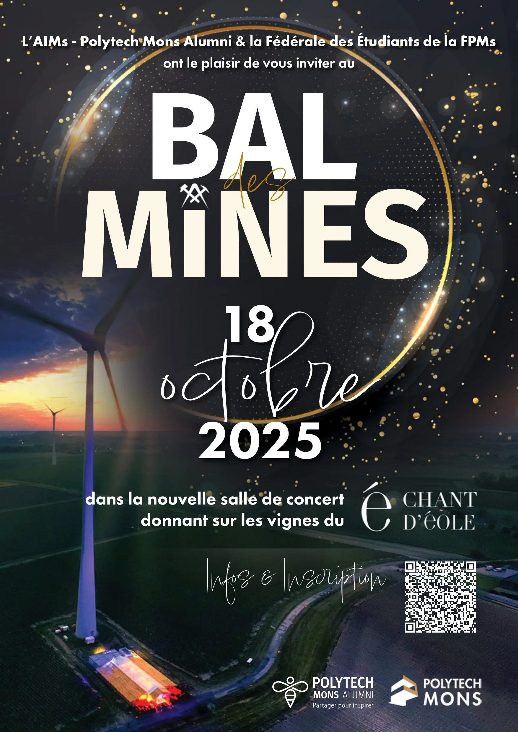 Affiche du Bal des Mines 2025 au Chant d’Éole